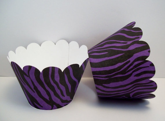 Zebra Print Cupcake Wrappers