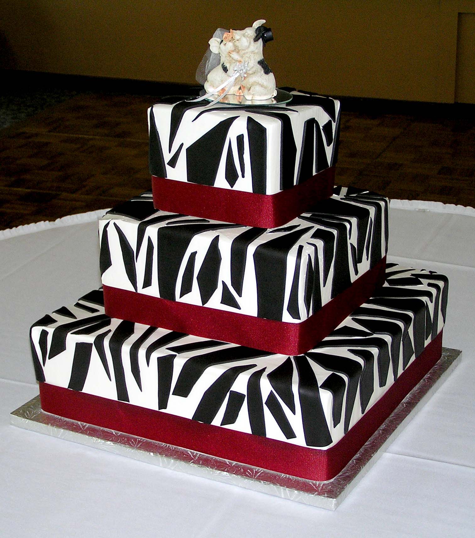 Zebra Print Wedding Cake