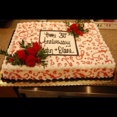 25th Anniversary Sheet Cake 25th Anniversary Sheet Cake