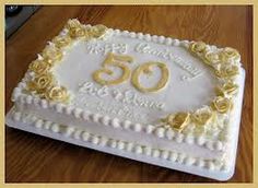 50th Anniversary Sheet Cake Designs