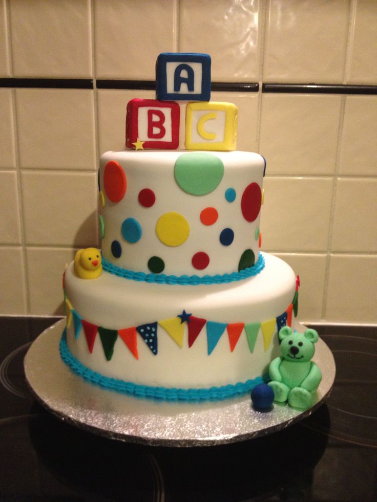 ABC Blocks Baby Shower Cake ABC Blocks Baby Shower Cake