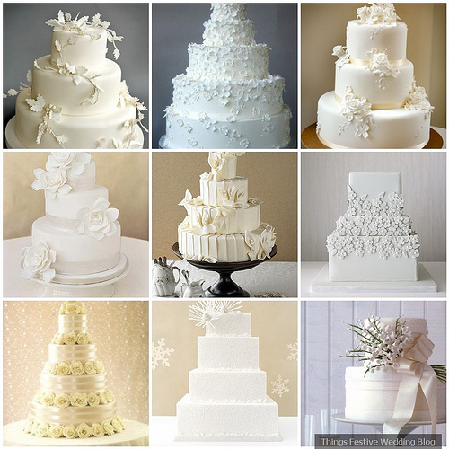 All White Wedding Cake