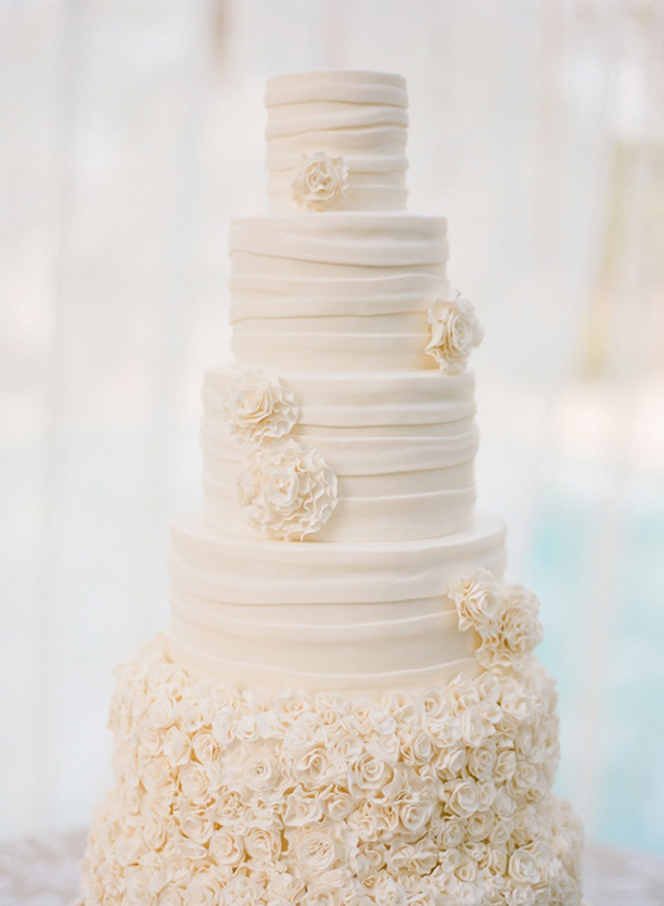 All White Wedding Cake