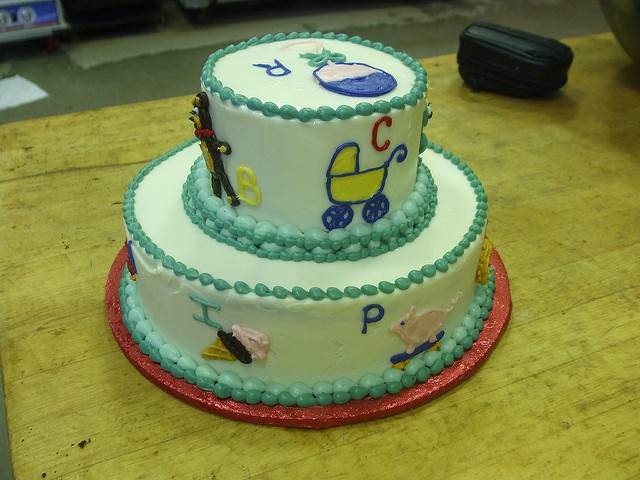 Alphabet Baby Shower Cakes Alphabet Baby Shower Cakes