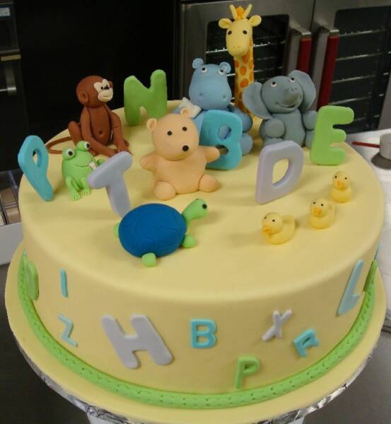 Alphabet Baby Shower Cakes