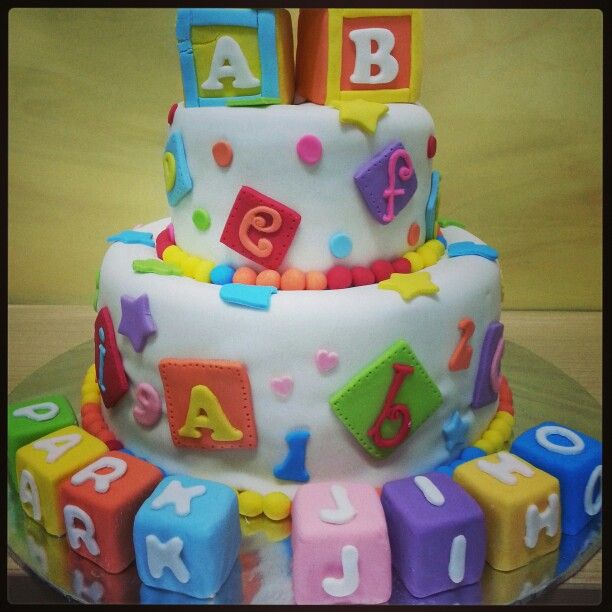 Alphabet Birthday Cake