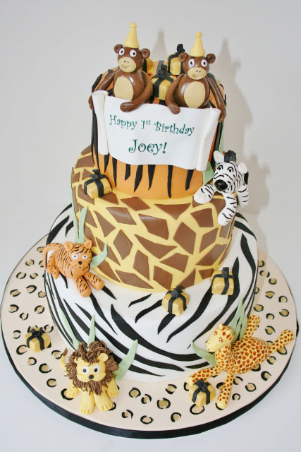 Animal Print Birthday Cake
