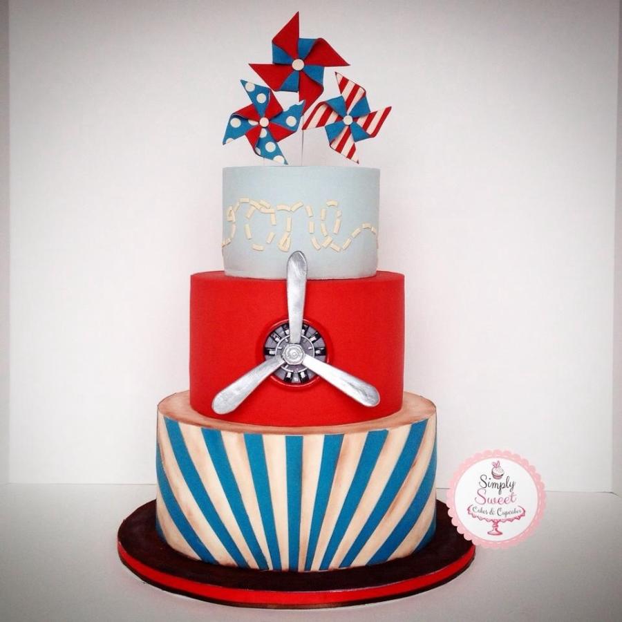 Aviation Themed Birthday Cake
