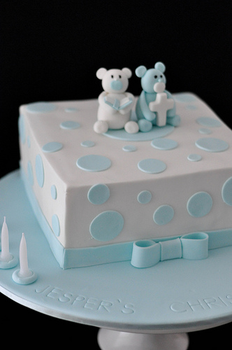 Baby Baptism Boys Christening Cake