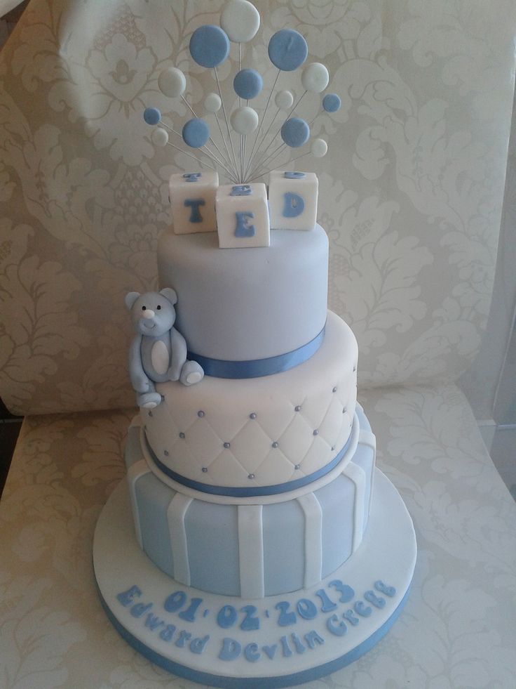 Baby Boy Baptism Cake Baby Boy Baptism Cake