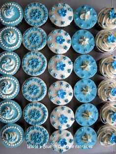 Baby Boy Shower Cupcakes