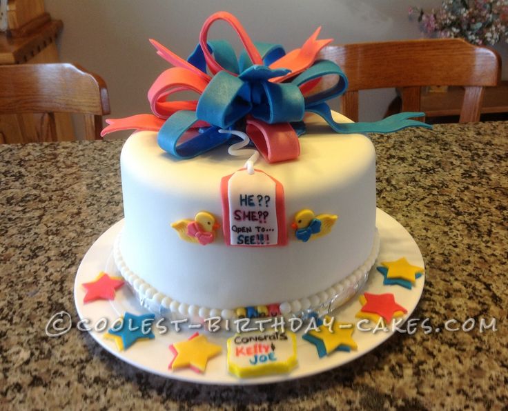 Baby Gender Reveal Cake Baby Gender Reveal Cake