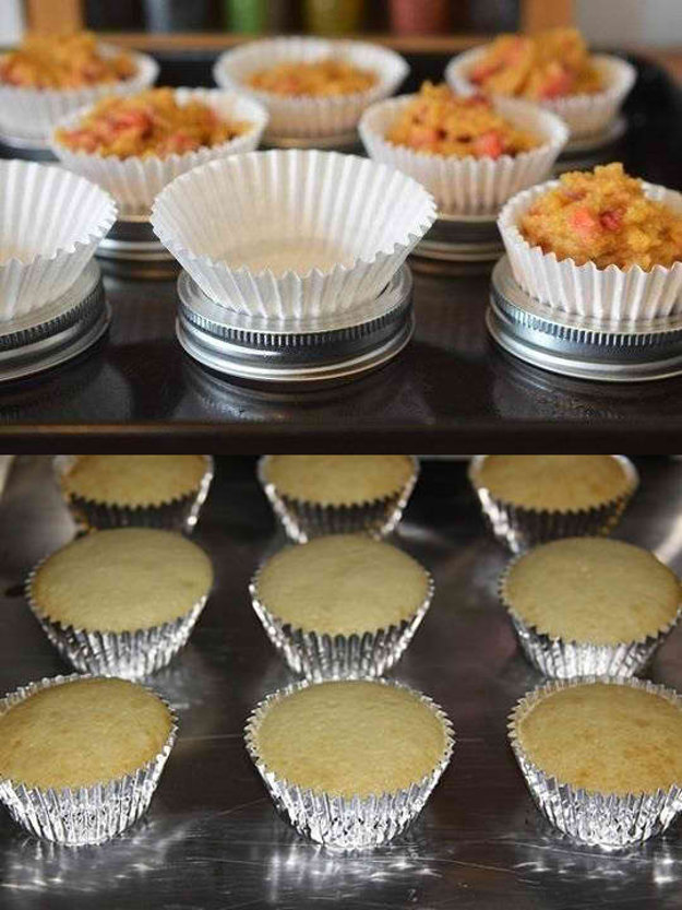 Baking Cupcakes in Mason Jars