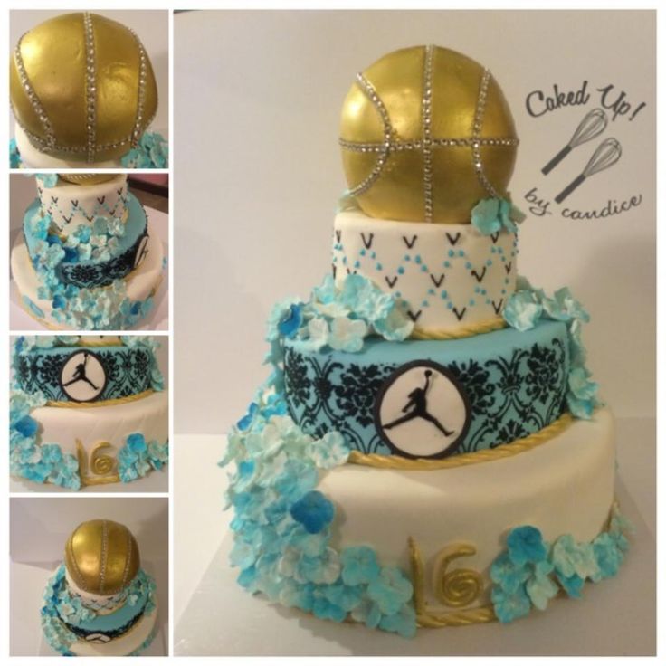 Basketball Sweet 16 Birthday Cake