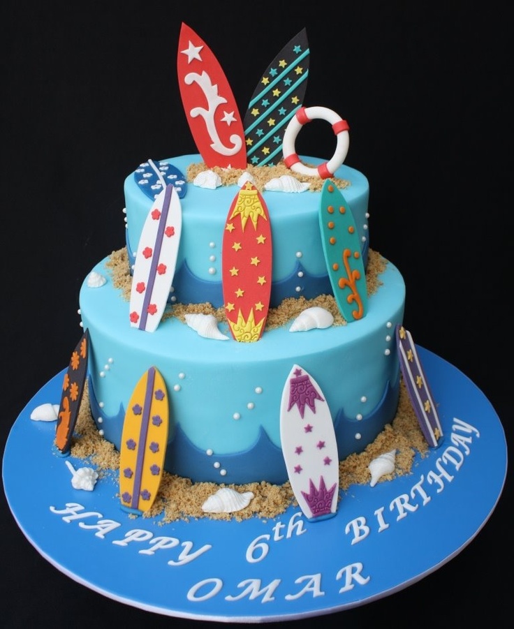 Beach Party Birthday Cake