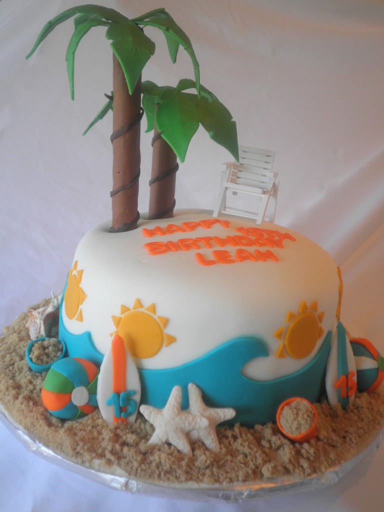 Beach Theme Birthday Cake Ideas