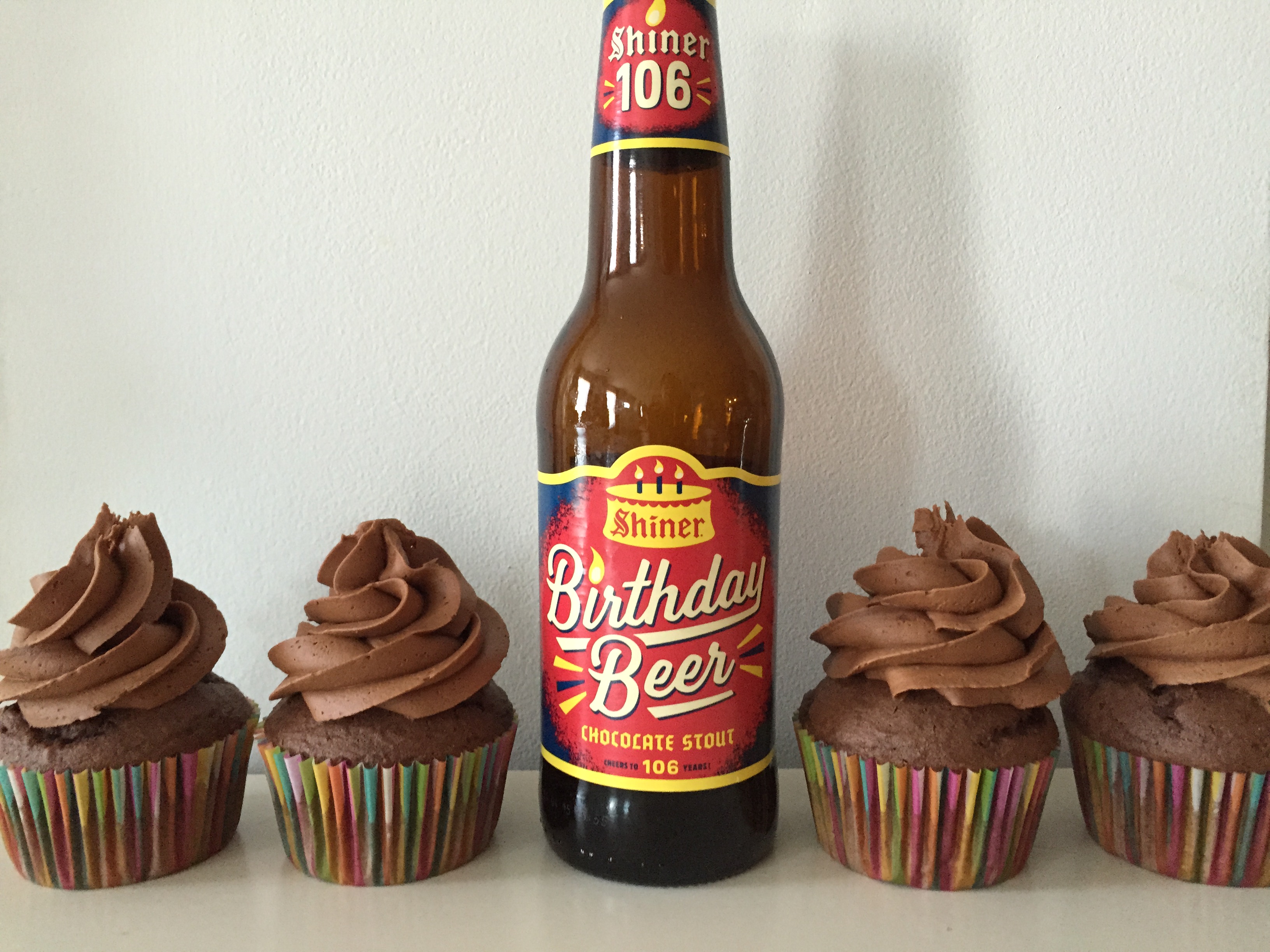 Beer Birthday Cake and Cupcake