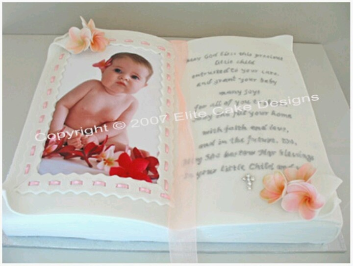 Bible Christening Cakes for Girls