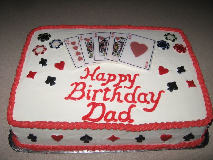 Birthday Cake with Playing Cards