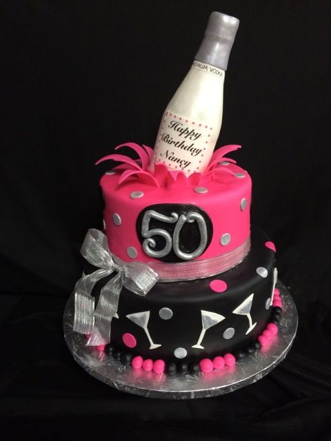 Black 50th Birthday Cakes