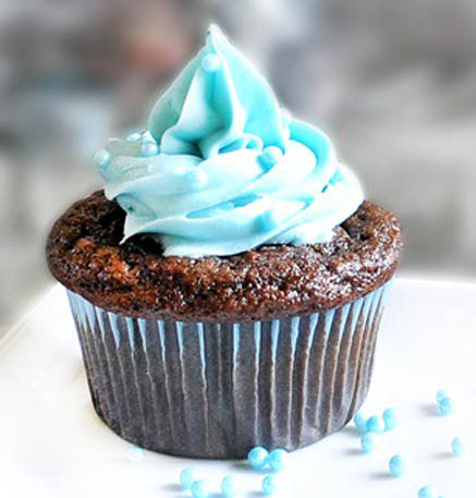 Blue Velvet Cupcakes Baby Shower