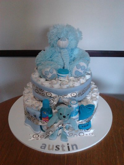 Boy Baby Shower Gift Diaper Cake