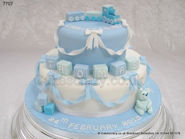 Boys Christening Cake