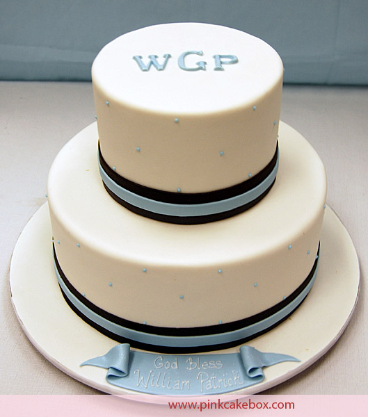 Boys Christening Cake