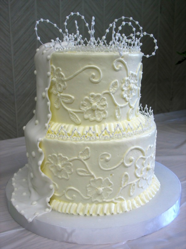 Bridal Shower Cake with Lace