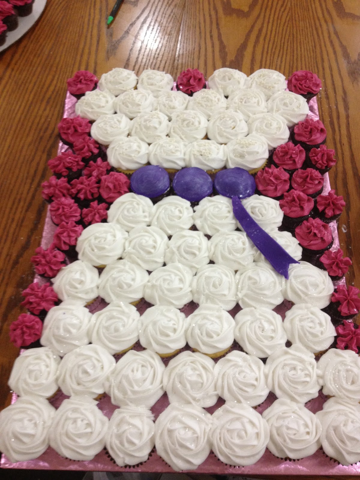 Bridal Shower Wedding Dress Cupcake Cake