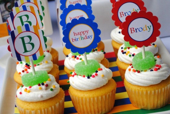 Candyland Birthday Cupcakes