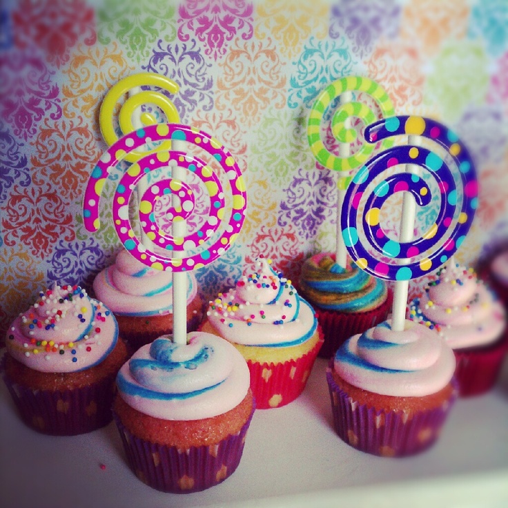 Candyland Themed Cupcakes