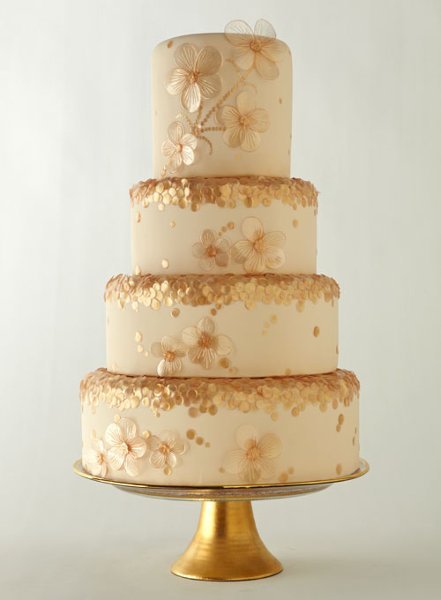 Champagne & Gold Wedding Cake Champagne & Gold Wedding Cake