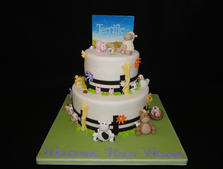 Charlotte's Web Baby Shower Cake