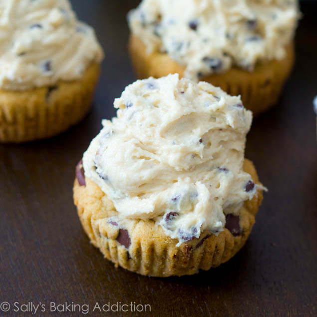 Chocolate Chip Cookie Dough Cupcakes