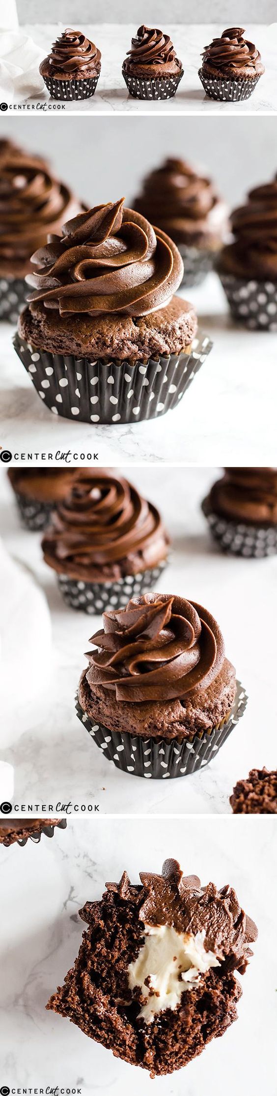 Chocolate Cupcakes with Cheesecake Filling