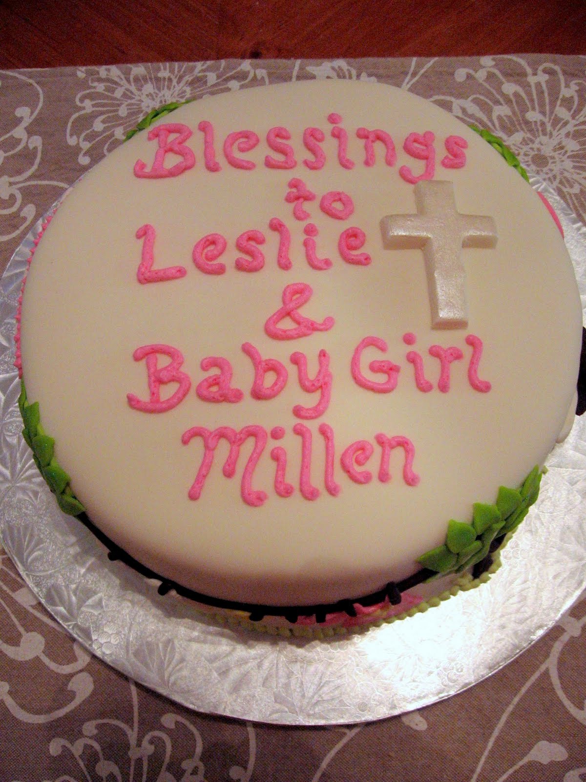 Christian Themed Baby Shower Cake