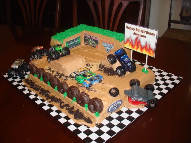 Coolest Monster Truck Birthday Cake