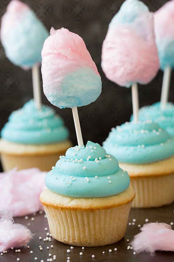 Cotton Candy Cupcakes