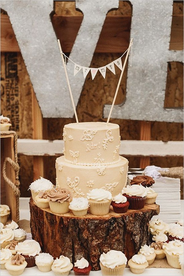 Country Cupcake Wedding Cakes
