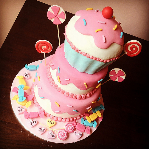 Cupcake and Candy Cake
