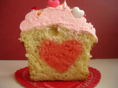 Cupcake with Heart Inside Cupcake with Heart Inside