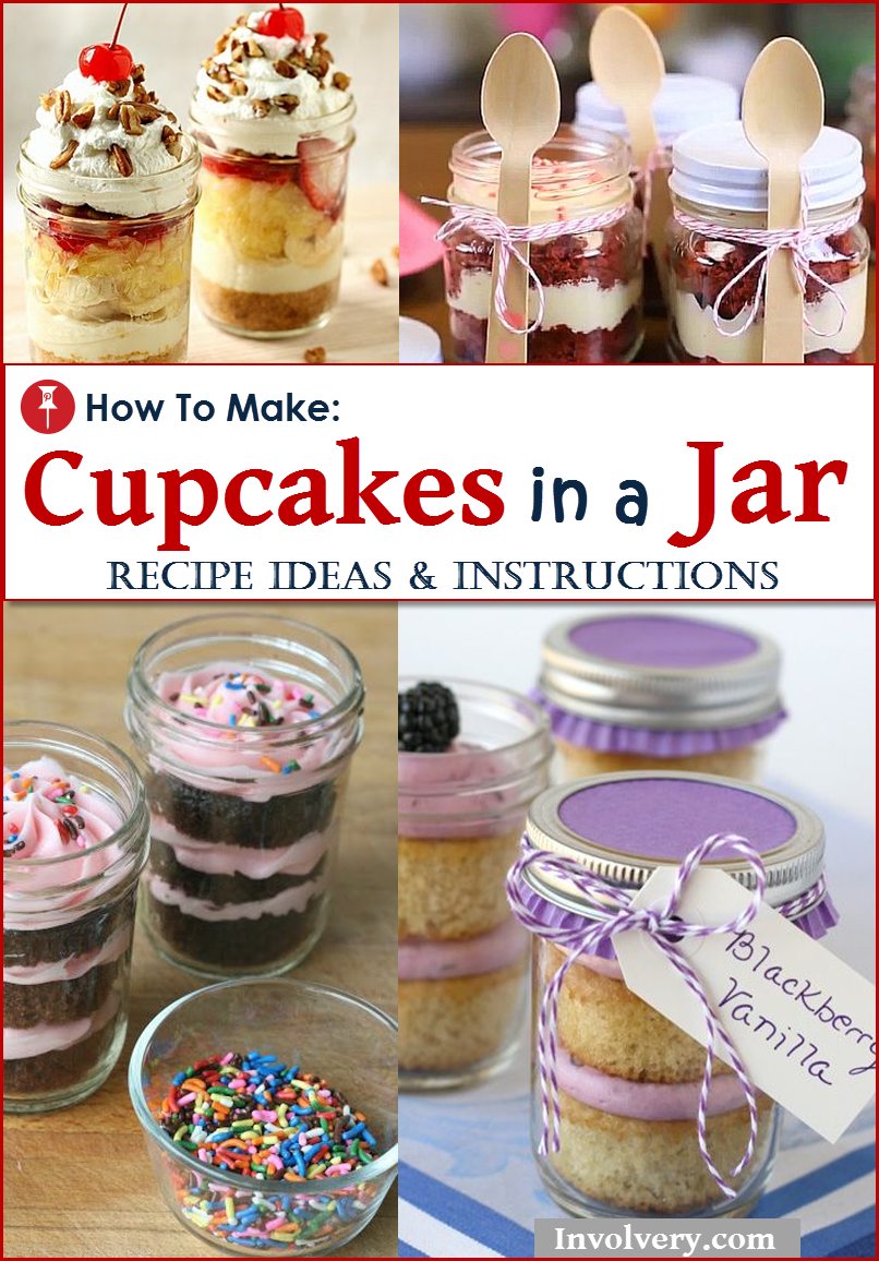 Cupcakes in a Mason Jar Recipes and Ideas