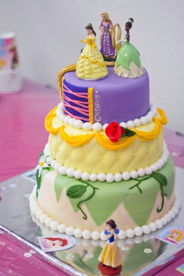 Disney Princess 3 Tier Birthday Cake