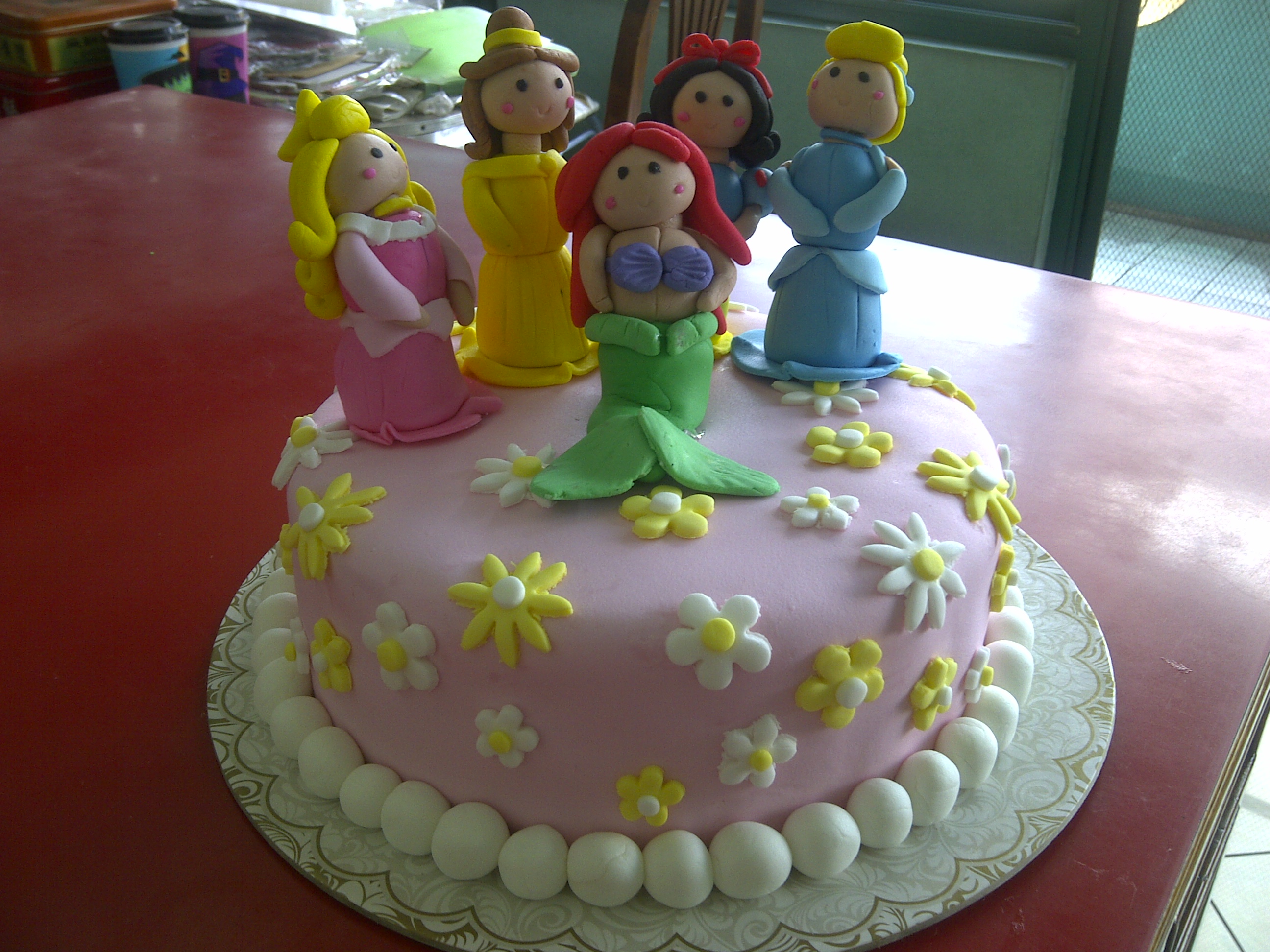 Disney Princess Fondant Cake