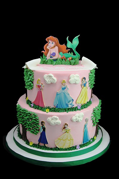 Disney Princess Tiered Cake Buttercream