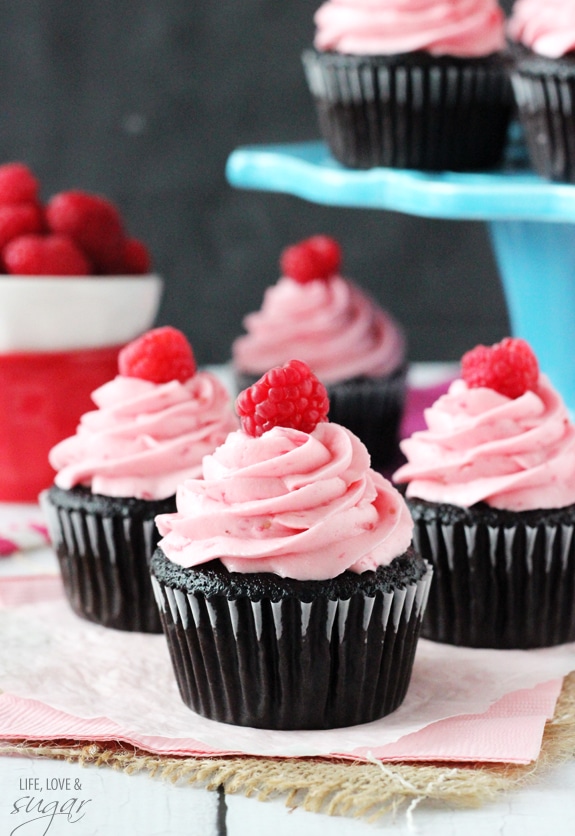 Easy Chocolate Raspberry Cupcakes