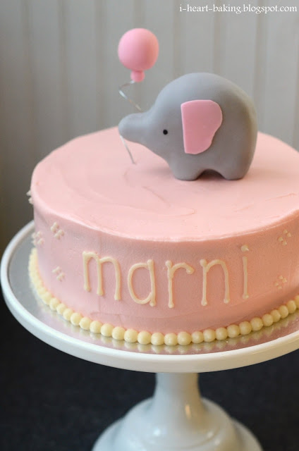 Elephant Baby Shower Cake