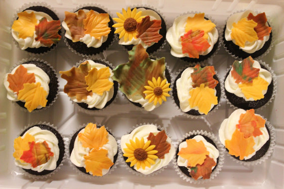 Fall Fondant Cupcake