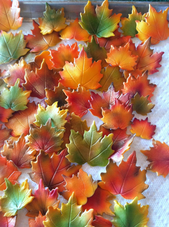 Fall Leaves Cake Decorations Edible Fall Leaves Cake Decorations Edible